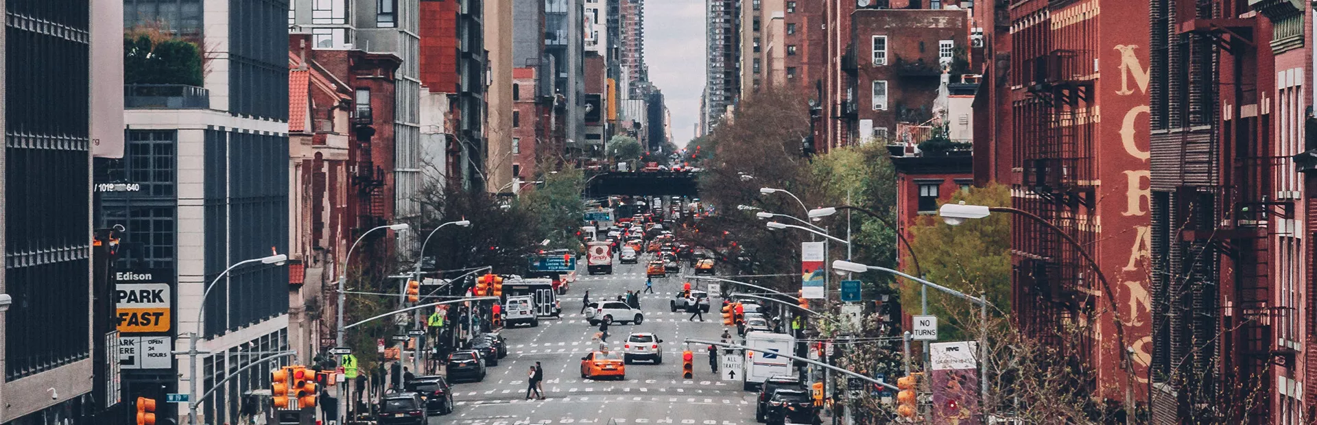Busy street in New York City