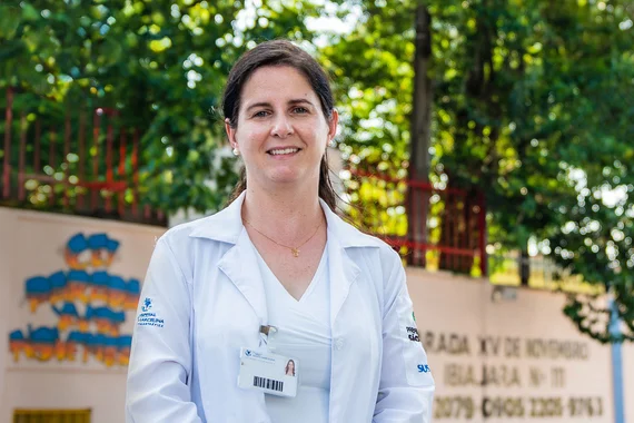 Close up portrait of a smiling HCP