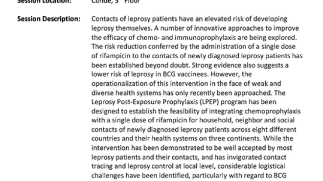 Cover of 2018 - CorNTD - Innovations in Leprosy Prophylaxis - Current Evidence and Upcoming Trials