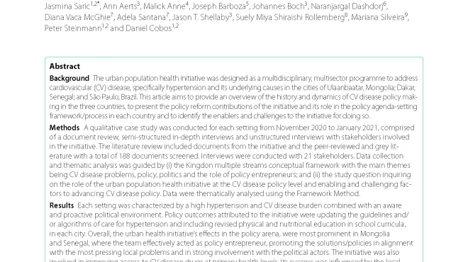 assessing-the-contributions-of -an-urban-population-health-initiative-to-shift-political-priority-towards-cardiovascular-health