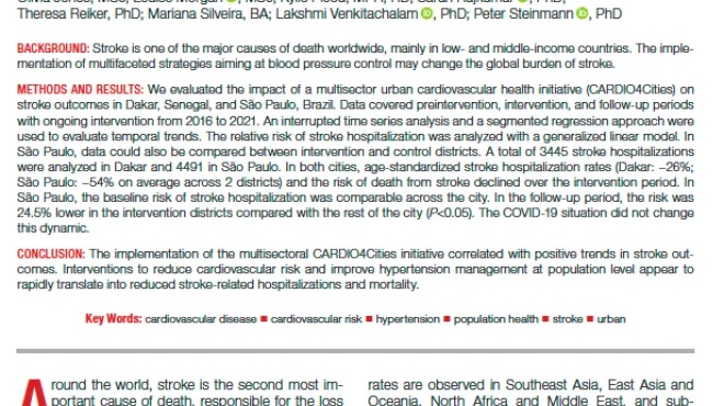 Stroke Outcomes in a Population-Focused Urban Hypertension Program in Brazil and Senegal